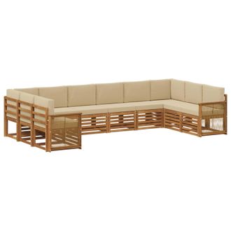 vidaXL Conjunto De Sof&aacute;s De Exterior 7 Uds. Natural Vidaxl