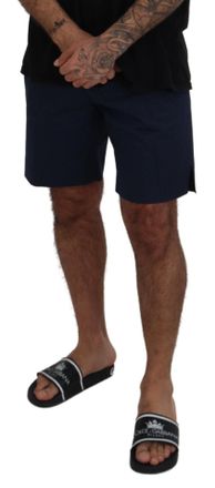 Dolce & Gabbana Mens Blue Chinos Cotton Stretch Casual Shorts Elastane