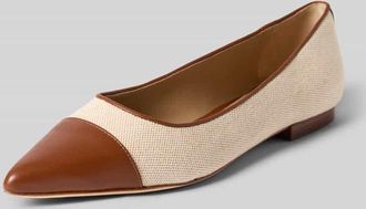 Lauren Ralph Lauren Ballerina aus echtem Leder Modell LONDYN CAP3 in Sand, Gr&ouml;&szlig;e 37,5