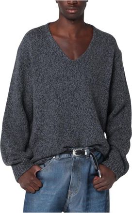 Our Legacy Link V-neck - Heren - V-hals truien - Grijs - XL - Wol - Truien & Vesten