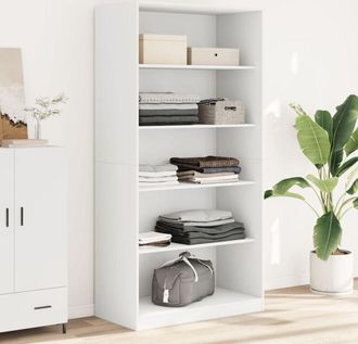 vidaXL Armario De Madera Contrachapada Blanco 100x50x200 Cm Vidaxl