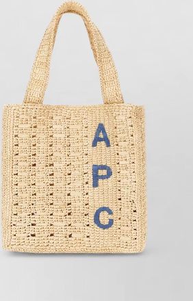 A.P.C. axelle raffia tote bag