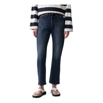Levi's Jeans, Dames, Blauw, W30 L32, Denim, 501 Curve Straight Jeans