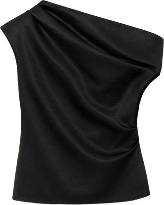 SIMKHAI Viva draped one-shoulder blouse - women - Fabric - 2 - Black