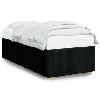 Berkfield Home Bed Frame without Mattress Black Single Fabric
