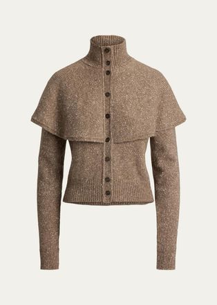 Ralph Lauren Collection Cashmere Donegal Cape Cardigan Sweater