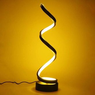 OEM Lampara De Mesa - Led Espiral 12 W - Iluminaci&oacute;n Lateral Antideslumbramiento - Para Escritorio Habitaci&oacute;n Sal&oacute;n Biblioteca - 1 Unidad