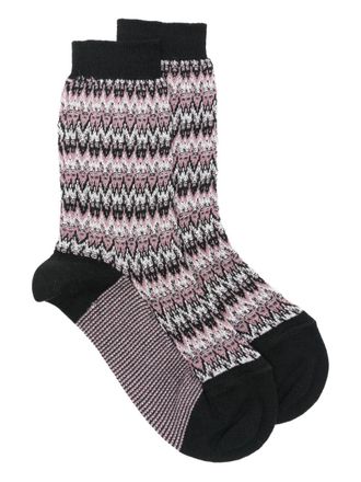 Missoni Zig-Zag Pattern Calf Socks