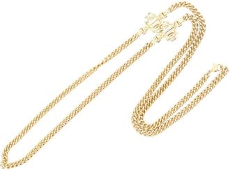 Dior Collana a catena placcata oro con logo 2010-2025