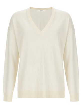 Co Lightweight Cashmere Sweater With V-Neckline And Ribbed Details