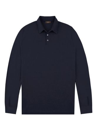 Slowear long-sleeve polo shirt - Blue