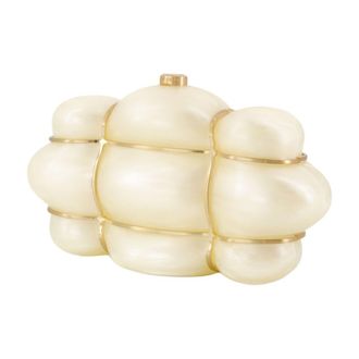 Cult Gaia Womens Bolla Clutch Ivory Acrylic