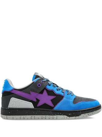 A Bathing Ape star-patch sneakers - men - Calf Leather/Fabric/Rubber - 8.5 - Black