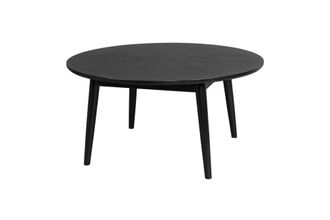 White Label Mesa de centro redonda de madera negra