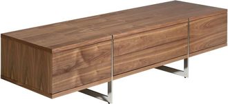 Angel Cerd&aacute; Mueble tv nogal y acero cromado