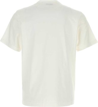 Autry Mens White Cotton T-Shirt Cottonalabaster Exterior Exterior: T-shirts And Polos