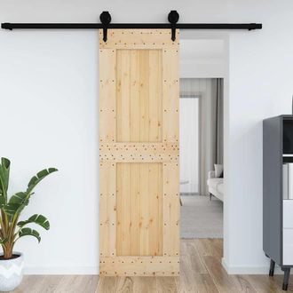 Berkfield Home Door NARVIK 70x210 cm Solid Wood Pine in Brown