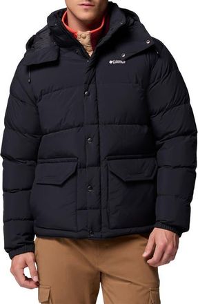 Columbia Wallowa Water Repellent Down Puffer Jacket with Removable Hood in Black at Nordstrom, Size Xx-Large