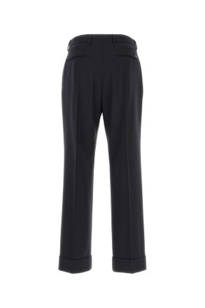 Valentino Garavani 8v3rbn858ej 598 Navy Virgin Wool Pantaloni Trousers