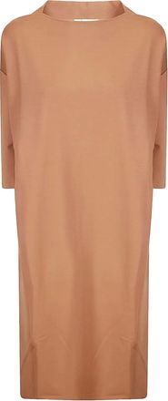 Stefano Mortari Abito midi a maniche corte - Marrone