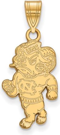 Diamond2Deal 14k Yellow Gold University of North Carolina Ram Large Pendant
