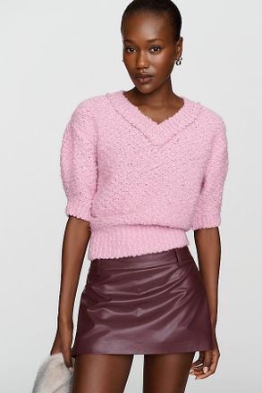 Maeve Wool Blend Textured Tee