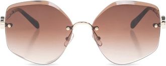 Tory Burch Tory Burch, Sunglasses, female, Pink, Size: 58 MM Miller Metal Geometric Sunglasses