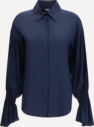 Ella Silk-blend Shirt with bell sleeves Female 44
