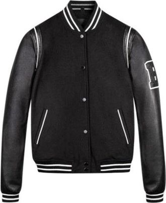 Boda Skins Wool & Nappa Leather Varsity Jacket Size XS