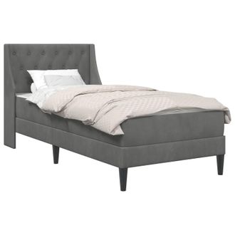 vidaXL Estructura De Cama Con Colch&oacute;n Gris Oscuro 100 X 200 Cm Vidaxl