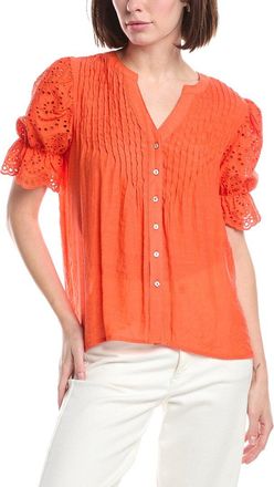 Nanette Lepore Eyelet Sleeve Blouse