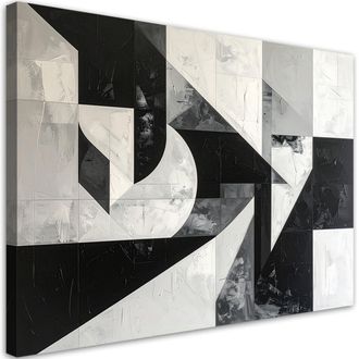 Feeby Impresi&oacute;n De Imagen, Composici&oacute;n Abstracta En Blanco Y Negro, 120x80