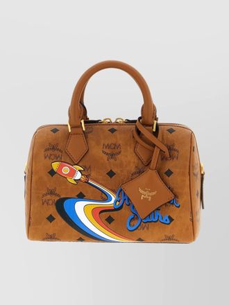 MCM boston tote bag graphic print