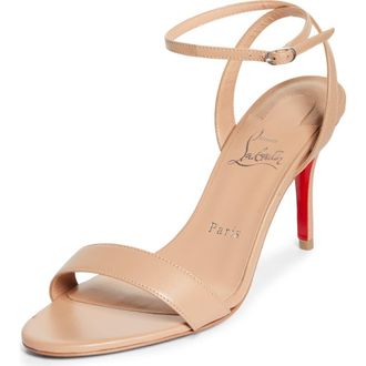 Christian Louboutin Miss Z Ankle Strap Sandal in Blush/Lin Blush at Nordstrom, Size 10.5Us