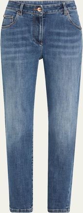 Brunello Cucinelli High-Rise Stretch Skinny-Leg Jeans