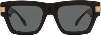 Versace Dark Grey Rectangular Mens Sunglasses VE4464 GB1/87 55
