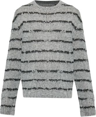 AllSaints Maglione Dissolved a righe - Grigio