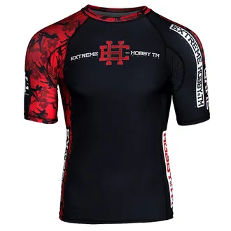 OEM Maglia Rashguard Da Uomo A Maniche Corte Red Warrior 3xl Nera