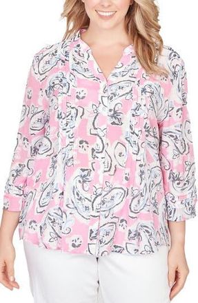Ruby Rd. Novelty Print Top in Hydrangea Multi at Nordstrom Rack, Size 3 X