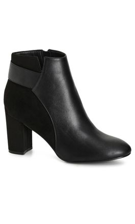 City Chic Womens Ankle Boots - Finley, Black, 11 UK Wide