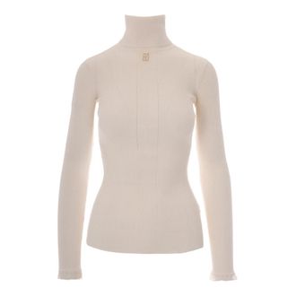 Elisabetta Franchi Dames, Truien, Beige, Maat: S Viscose