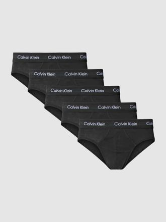 Calvin Klein Underwear Slip mit elastischem Logo-Bund im 5er-Pack in Black, Größe XS