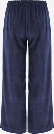 F.it Womens Pants Ribbed Stretch Nylon Navy Polyester Trousers