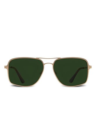 Retro Superfuture geometric-frame sunglasses - Gold