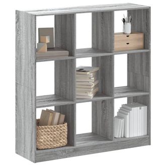 Berkfield Home Bookcase Grey Sonoma 102x32x108 cm Engineered Wood | Size: 102 x 32 x 108 cm