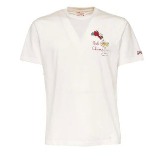 MC2 Saint Barth T-Shirts, male, White, Size: XL Malia Crew Neck T-Shirt