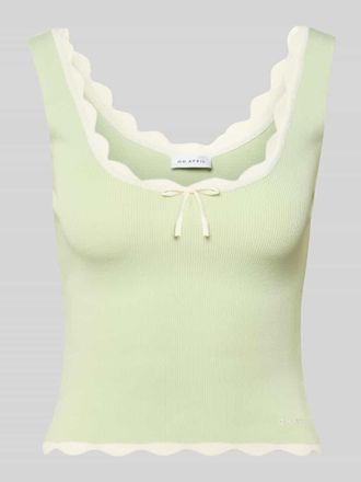 Oh April Crop Top mit Wellensaum Modell Anele in Mint, Gr&ouml;&szlig;e XL