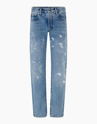 Off-white Mens Five Pocket Slim Jeans - Blue - Size: 33/32