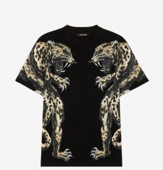 Roberto Cavalli Roaring Tiger Print Graphic T-Shirt, Size X-Large