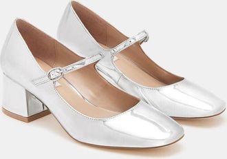 Steve Madden Hawke HAWK02S1 Mary Jane Women Silver Block Heel Shoes ZPO3889